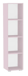 Policový regál rea rebecca 4 - rose - s dvířky/bez dvířek