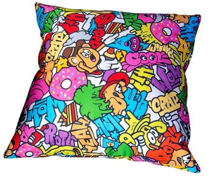 Polštář 40x40cm komiks - mix barev