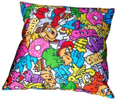 Polštář 40x40cm komiks - mix barev