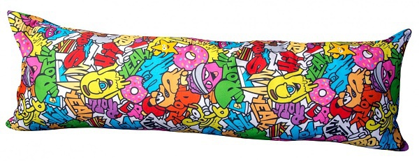 Polštář obdelník komiks - mix barev