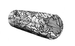 Polštář válec komiks - černá / bílá