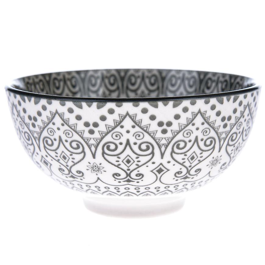 Porcelánová miska 12x5.5x12cm bílá, černá