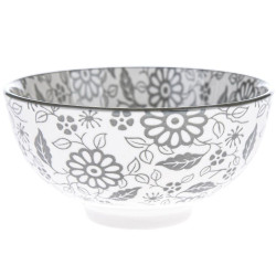 Porcelánová miska 12x5.5x12cm bílá/šedá