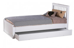 Postel 100x200 se šuplíkem paxton - bílá