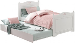 Postel 100x200cm ballerina s výsuvem - bílá