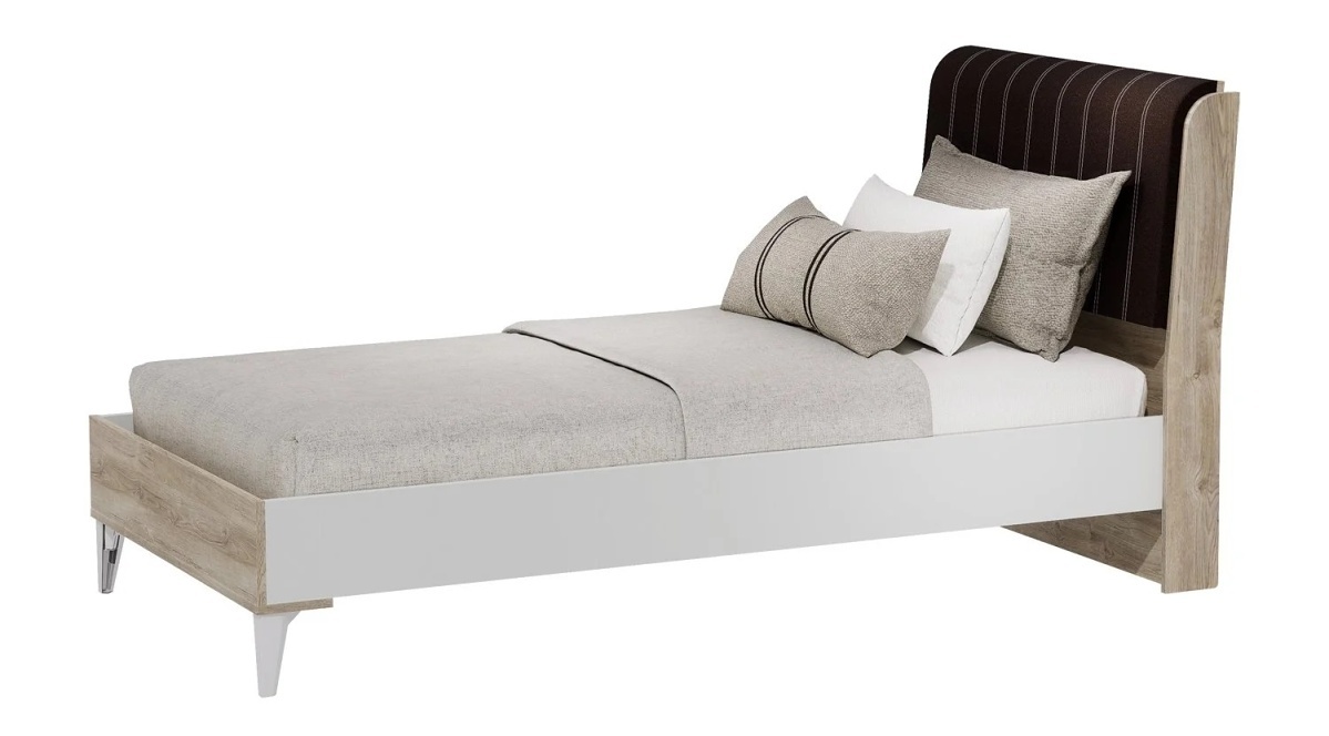 Postel 100x200cm kaylla - dub sofia, bílá