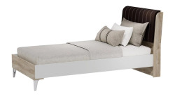 Postel 100x200cm kaylla - dub sofia, bílá