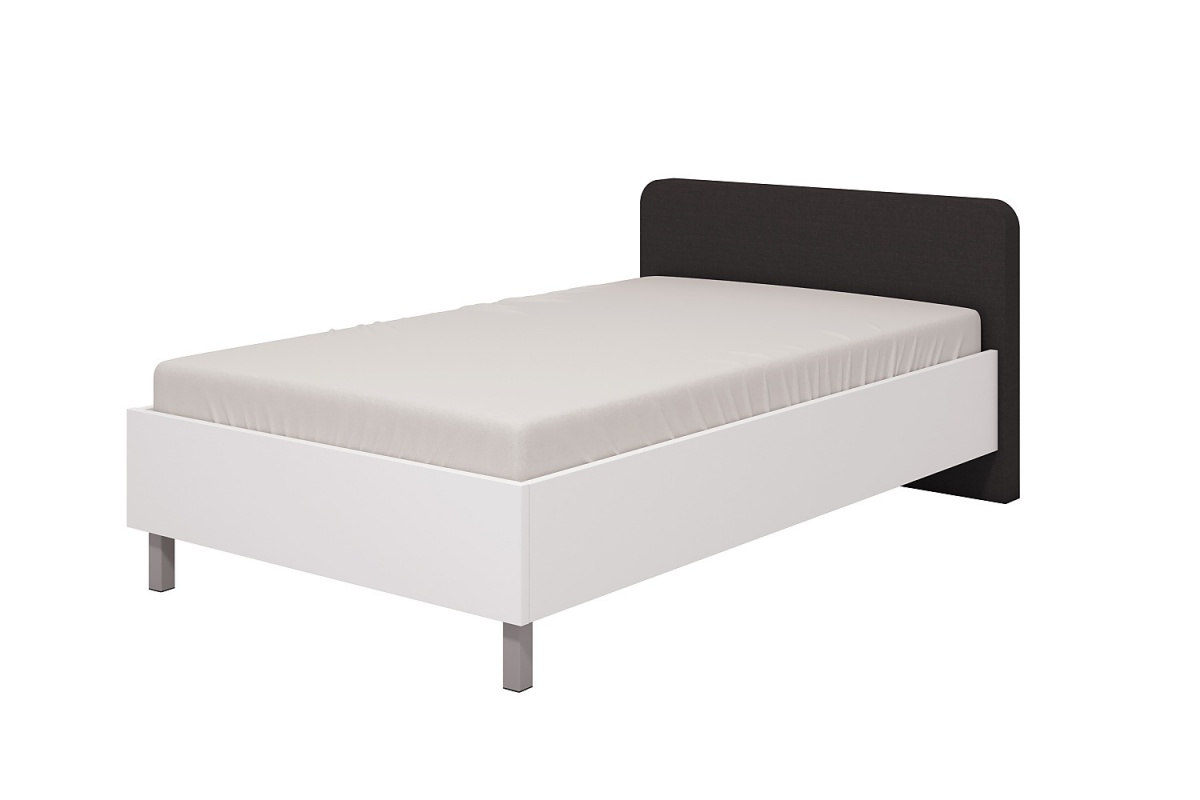 Postel 120x200 matilda - bílá/šedé nohy