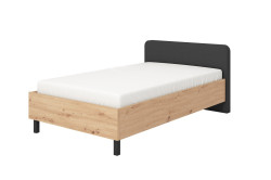 Postel 120x200 matilda - dub artisan/černé nohy