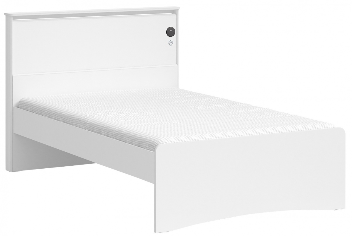 Postel 120x200cm s usb portem pure - bílá