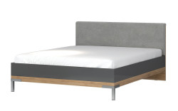 Postel 180x200 orfea - šedá/ořech pacific