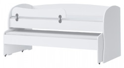 Postel 90x200 s výsuvnou přistýlkou a zábranou sloane - bílá