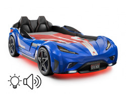 Postel auto 100x190 electric - modrá