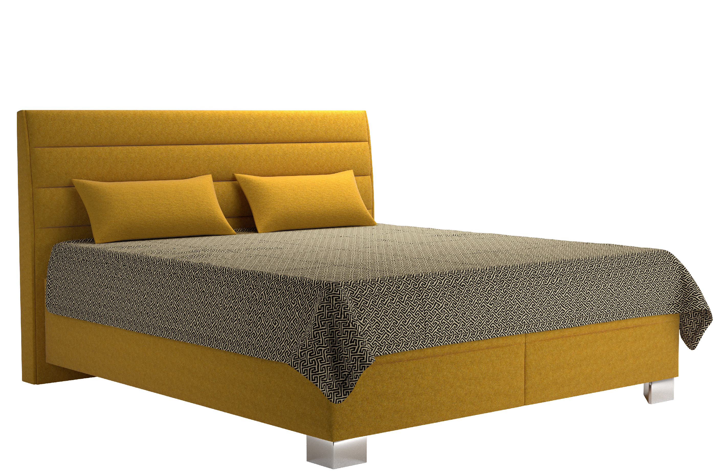 Postel Britania 180 x 200 látka: Nero Beige / Alfa Gold