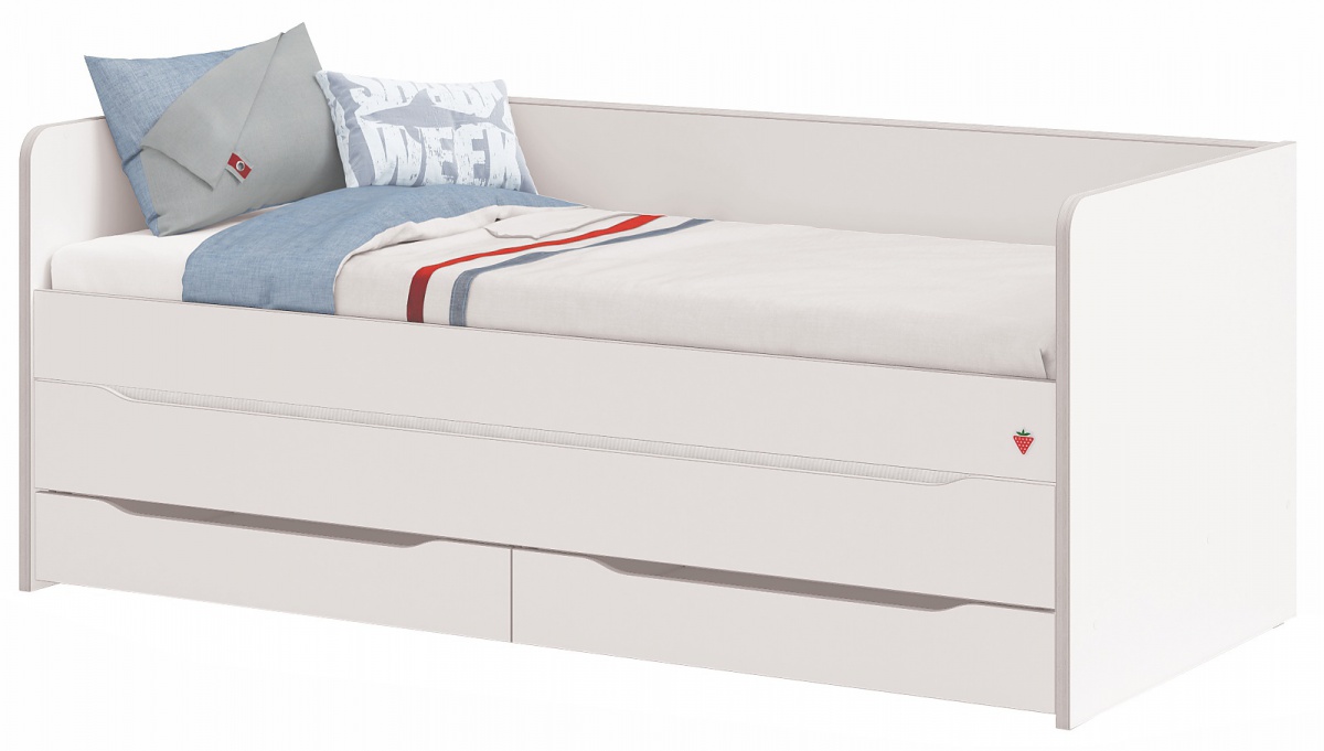 Postel i 90x200 s přistýlkou a úložným prostorem pure modular - bílá