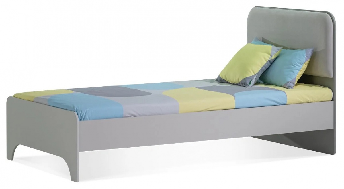 Postel raundo 100x200 cm - šedá