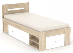 Postel rea larisa 90x200cm s nočním stolkem - dub bardolino