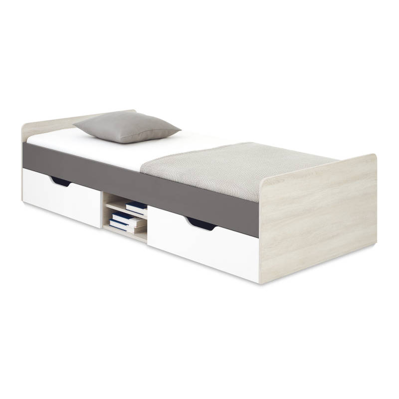 Postel Remo RM15 Barva korpusu + barva dveří: Dub Wilton/ Bílá/ Antracit