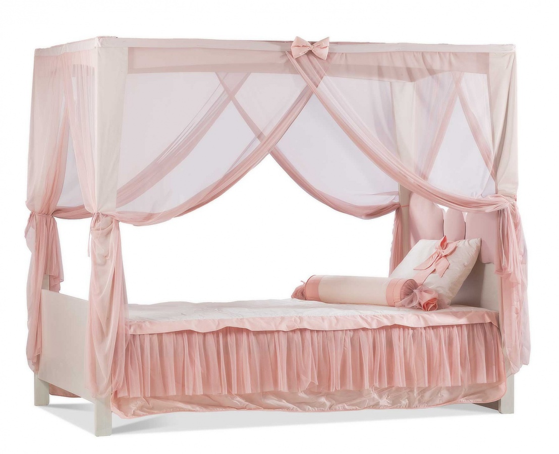 Postel s nebesy 100x200 chere - bříza/růžová