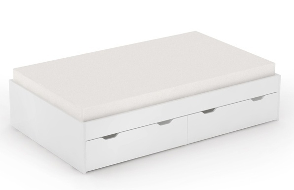 Postel s úložným prostorem rea misty 120x200cm – bílá