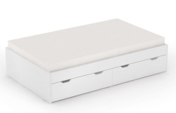 Postel s úložným prostorem rea misty 120x200cm – bílá