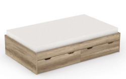 Postel s úložným prostorem rea misty 120x200cm – dub canyon