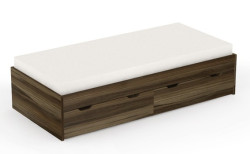 Postel s úložným prostorem rea misty 120x200cm – ořech rockpile