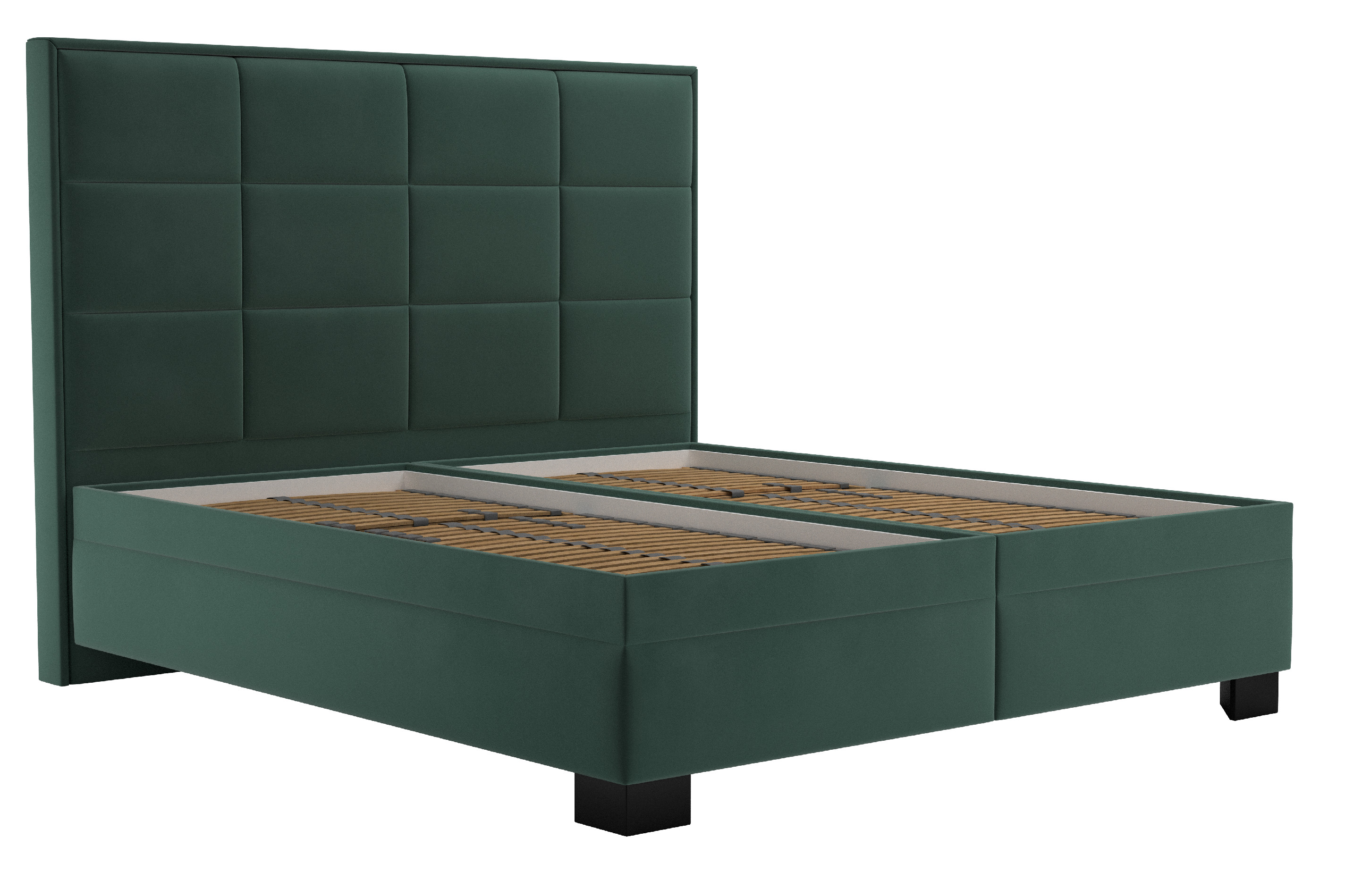 Postel Sabrina Matrace: Bez matrace, látka: Tiffany 10 Dark Green