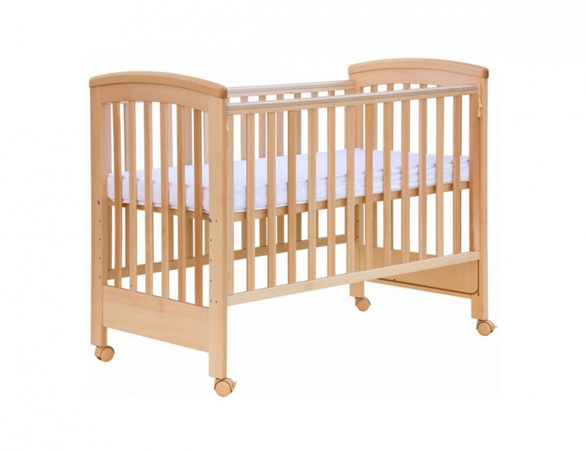 Postýlka se stahovacím bokem scarlett laura 60x120cm - buk