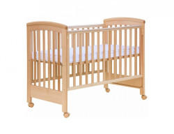 Postýlka se stahovacím bokem scarlett laura 60x120cm - buk