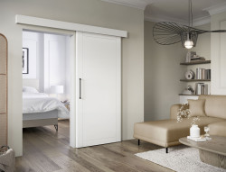 Posuvné dveře Charlise Dveře: Bílá, Varianta: Bez tichého dojezdu