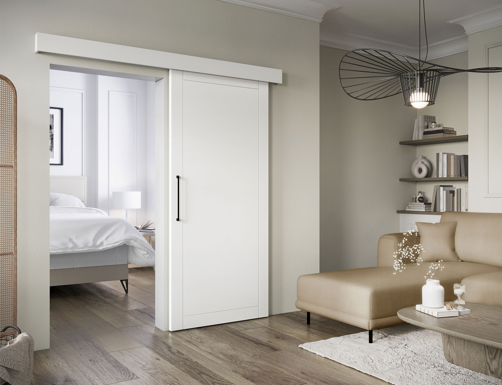 Posuvné dveře Charlise Dveře: Bílá, Varianta: S tichým dojezdem