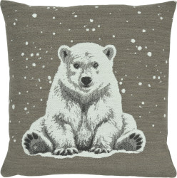 Povlak na polštář Arktos, čtverec 45x45 cm, taupe - Sander