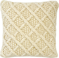 Povlak na polštář Leeds 45x45 čtvercový, krémový  - Sander