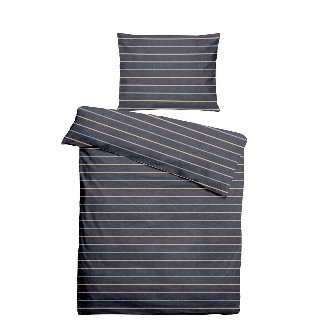 POVLEČENÍ, flanel, tmavě modrá, 140/200 cm