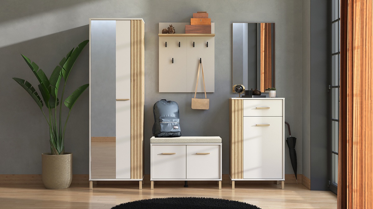 Předsíňová sestava katharos - béžová/dub artisan