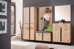 Předsíňová sestava nathan - dub artisan/černá