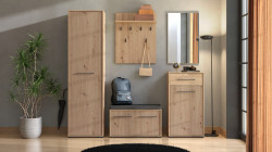 Předsíňová sestava rue - dub artisan/černá