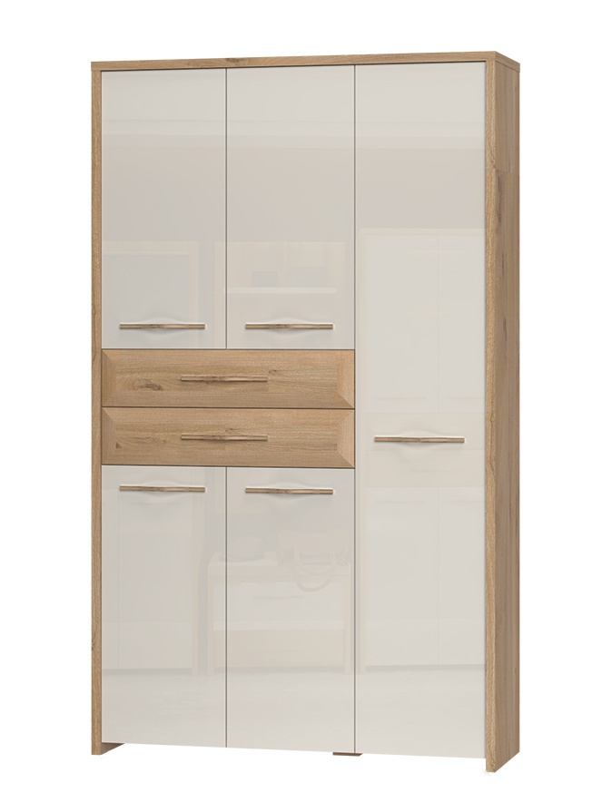 Předsíňová skříň 5d hagop - ořech pacifik/béžová