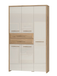 Předsíňová skříň 5d hagop - ořech pacifik/béžová