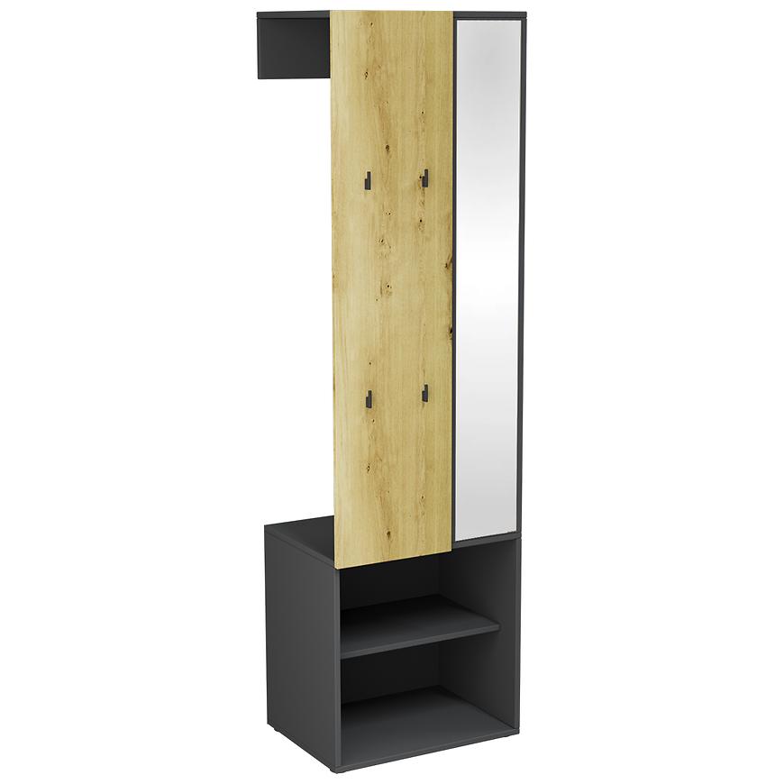 Předsíňová stěna Sivaro černá/artisan