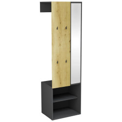 Předsíňová stěna Sivaro černá/artisan