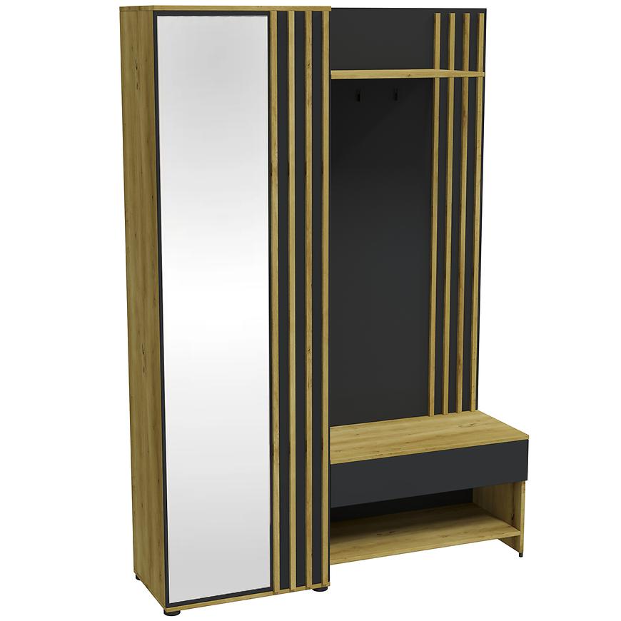 Předsíňová stěna Tavo černá/artisan