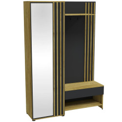 Předsíňová stěna Tavo černá/artisan