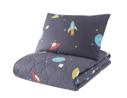 Přehoz + polštář 160x220 space - tmavě modrá