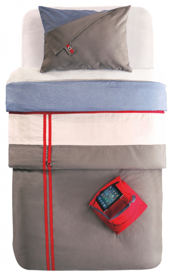 Přehoz na postel 120cm lincoln - khaki/béžová/modrá