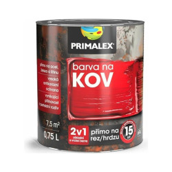 Primalex Farba Na Metal 2v1 8017 Perlova Bila  0.75l