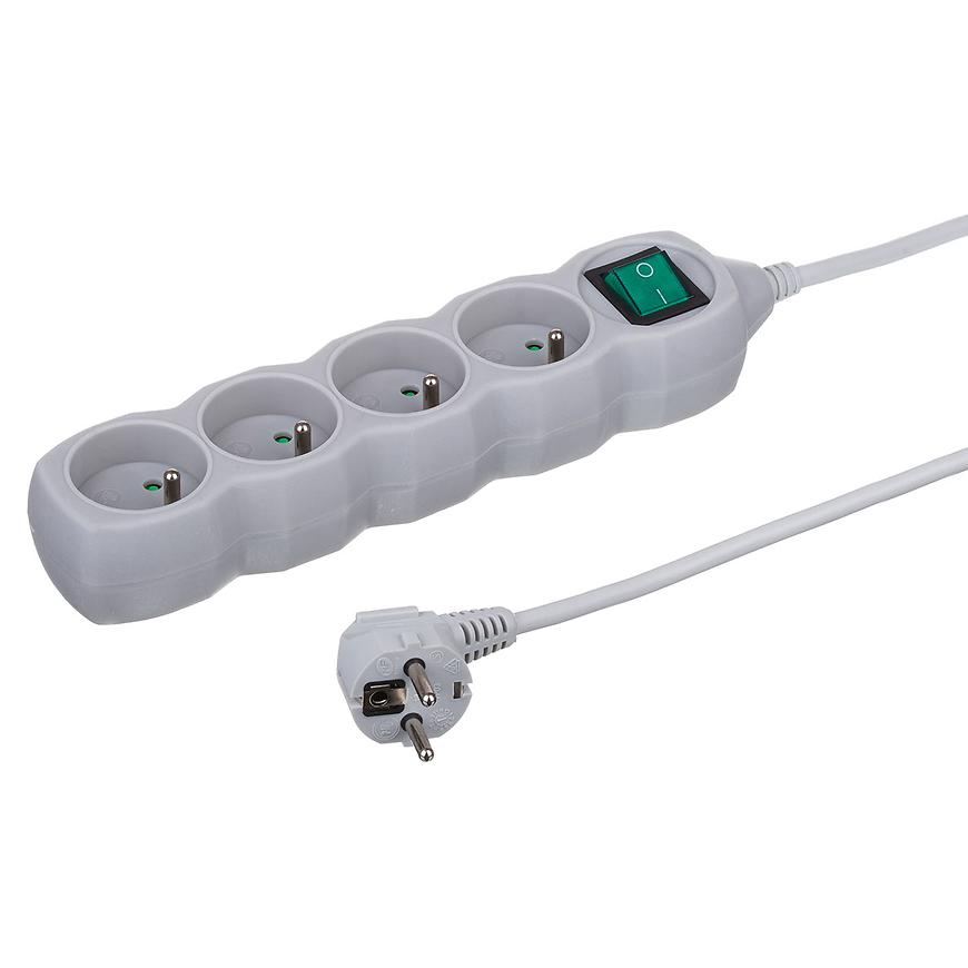 Prodlužovací kabel s vypínačem 4G 3X1 Z/U 1,5 m šedý