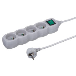 Prodlužovací kabel s vypínačem 4G 3X1 Z/U 1,5 m šedý