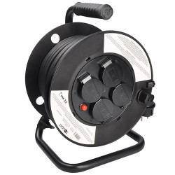 Prodlužovací přívod na bubnu, 4 zásuvky, IP44, 3x 1.5mm2, délka 25m